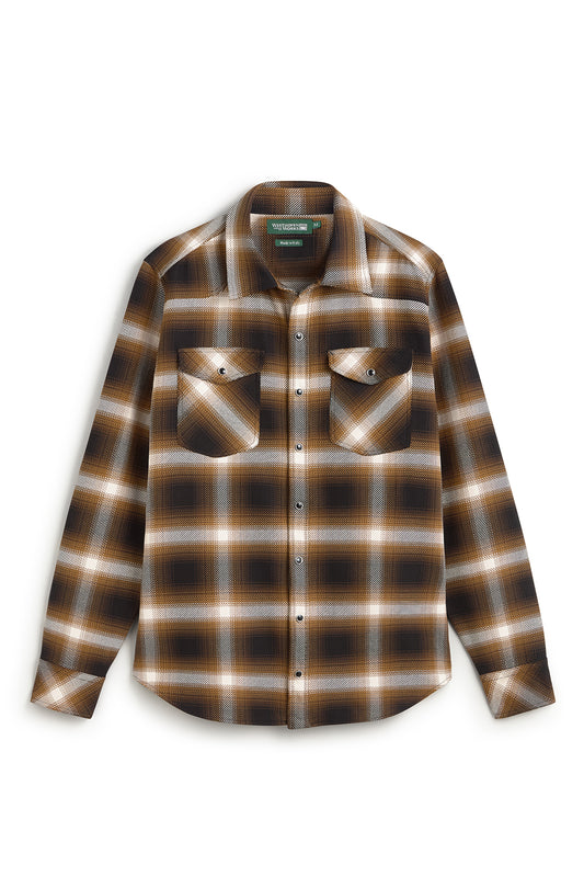 Shirt 05 in Ombre Check Espresso Bark