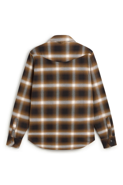 Shirt 05 in Ombre Check Espresso Bark