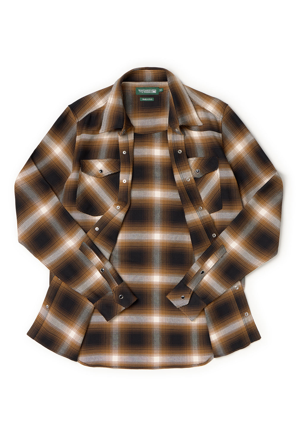PABLO VINCI Ombre check zip shirt Mサイズ 中古・古着通販】PABLO VINCI (パブロビンチ) Ombre check zip
