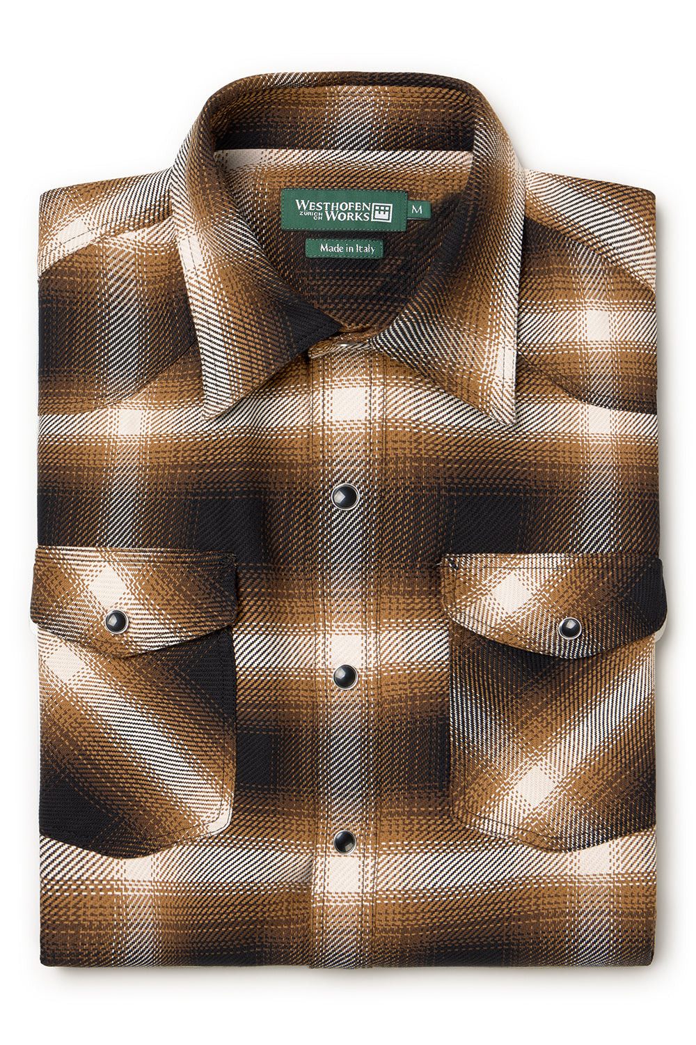 25ss ancellm OMBRECHECK SHIRT / BROWN 2 - メルカリ
