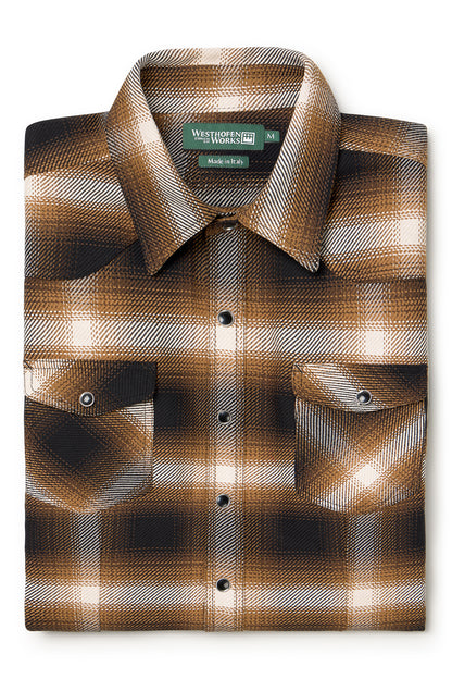 Shirt 05 in Ombre Check Espresso Bark for Women