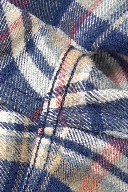 Shirt 01 in Blue and Cream Plaid