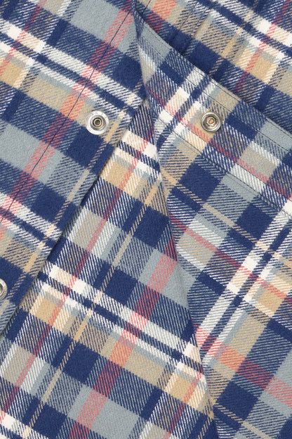 Shirt 01 in Blue and Cream Plaid