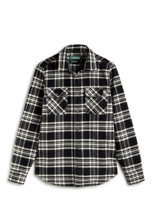 Shirt 01 in Black and White Plaid